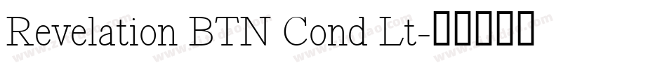 Revelation BTN Cond Lt字体转换